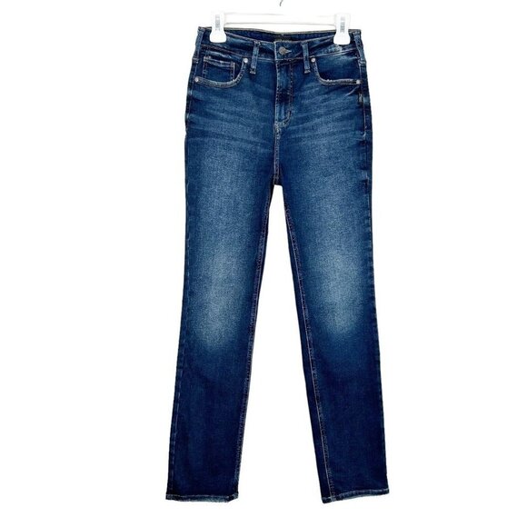 Silver Infinite Fit High Rise Straight Leg Jeans Womens Size Medium Stretch - Picture 1 of 10